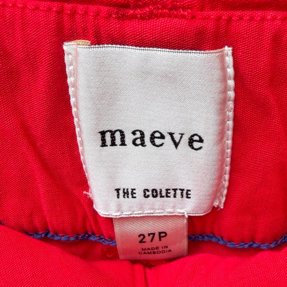 Maeve The Colette Pants Red Anthropologie Valentines Day Trousers - Picture 4 of 6
